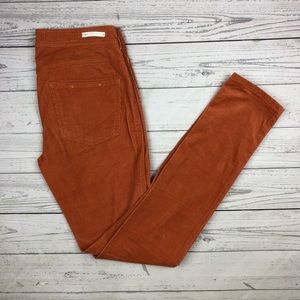 Anthropologie Pilcro Burnt Orange Corduroy Skinny